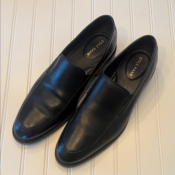 Cole Haan Other - Cole Haan Men's Size 12M Grand.OS Black Leather Slip On Loafers Dress Shoes